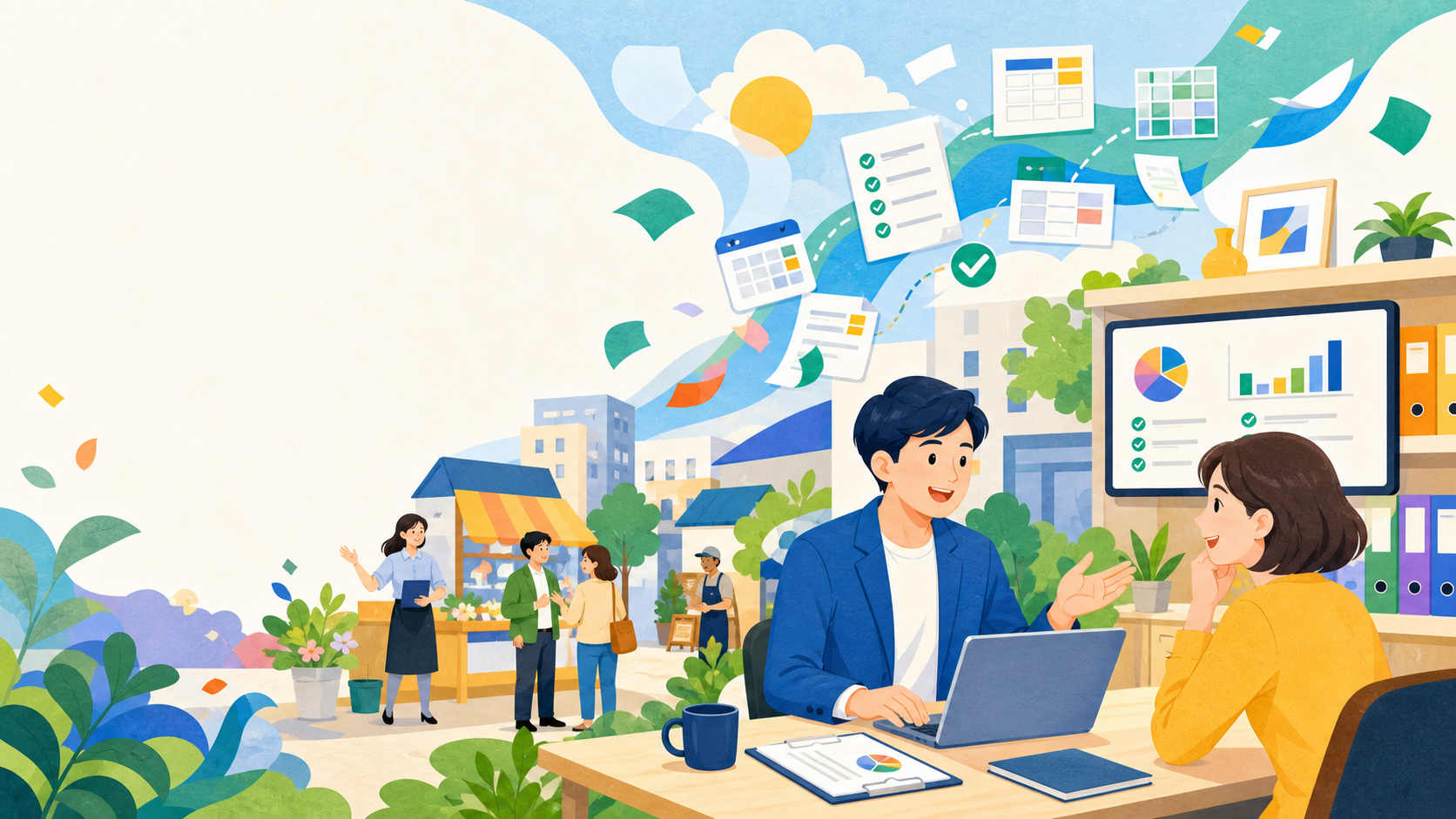 本来の仕事に集中できるイメージ